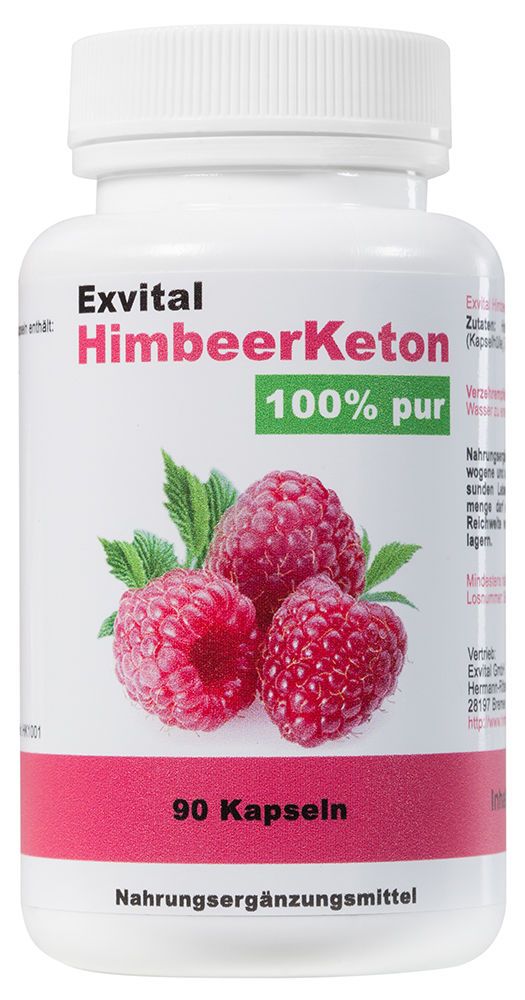 EXVital HimbeerKeton, 90 Kapseln in Premiumqualitt, 100% Keton, Hochdosiert