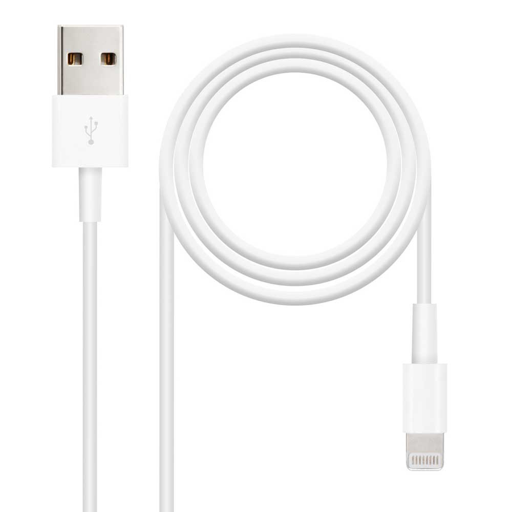 Image of Nanocable 10.10.0400 50 Cm Usb-a To Lightning Cable Bianco