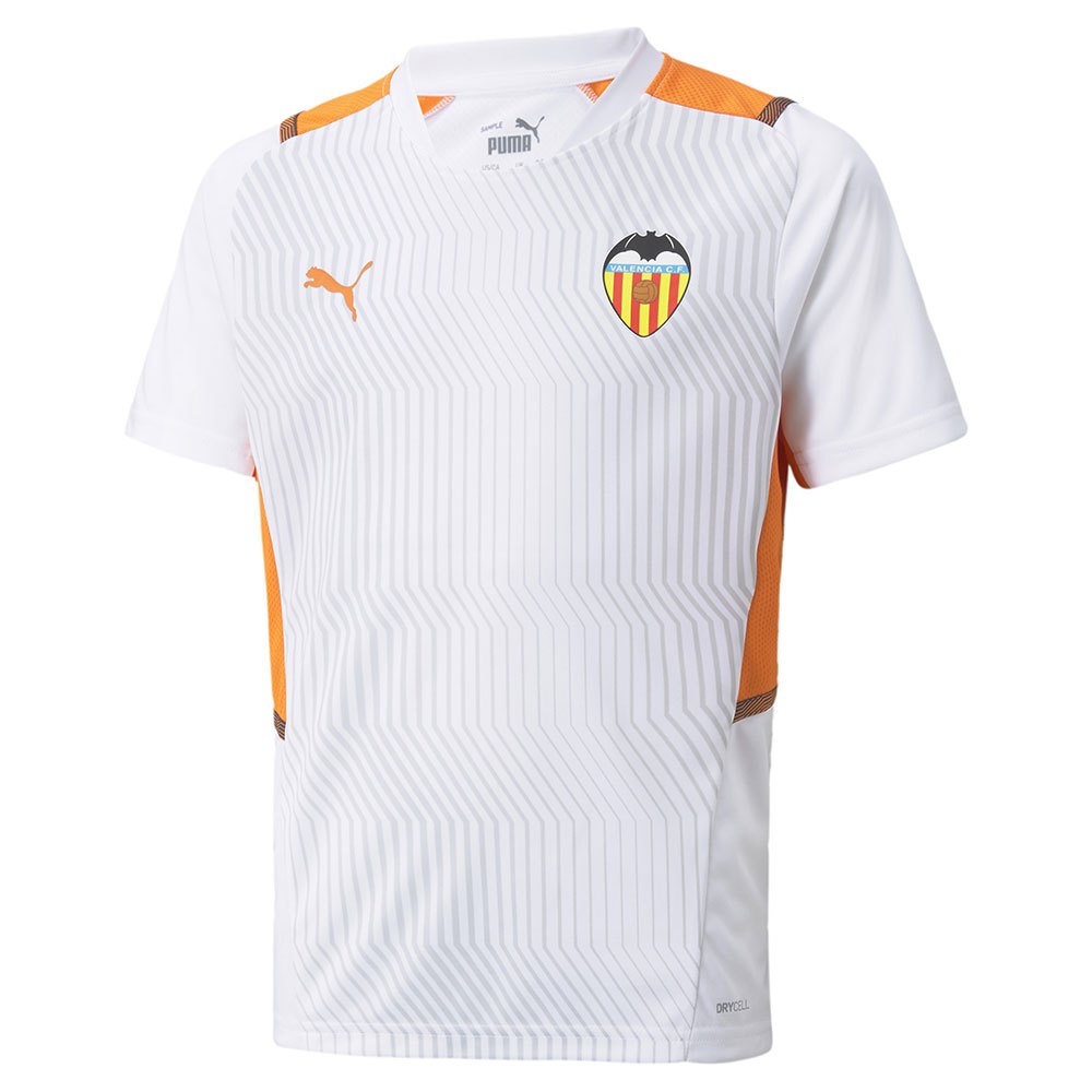 Puma Camiseta Manga Corta Junior Valencia Cf Training 21/22 Puma White / Vibrant Orange