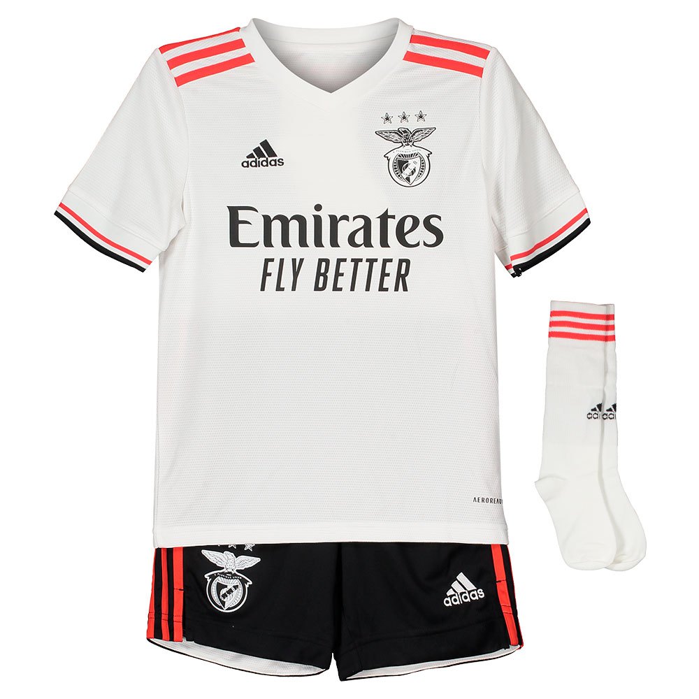 Adidas Mini Kit Sl Benfica 21/22 Segunda Equipación Junior White 1