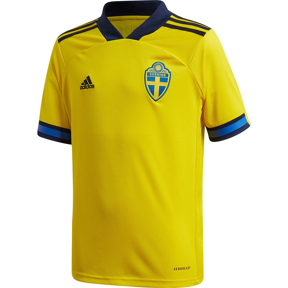 Adidas Camiseta Suecia Primera Equipación 2020 Júnior Yellow / Night Indigo