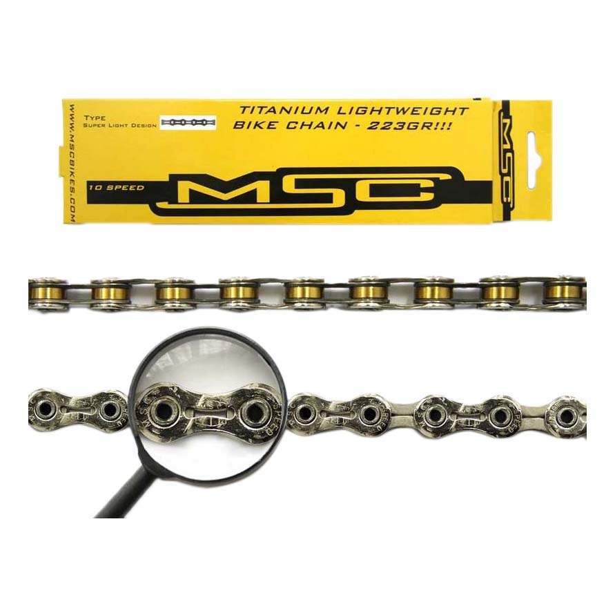 Msc Titanium Ultralight Road/mtb Chain Plateado 112 Links