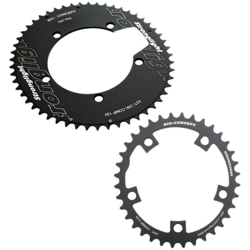 Stronglight Oval Dishes Kit 110 Bcd Chainring Negro 50/36t