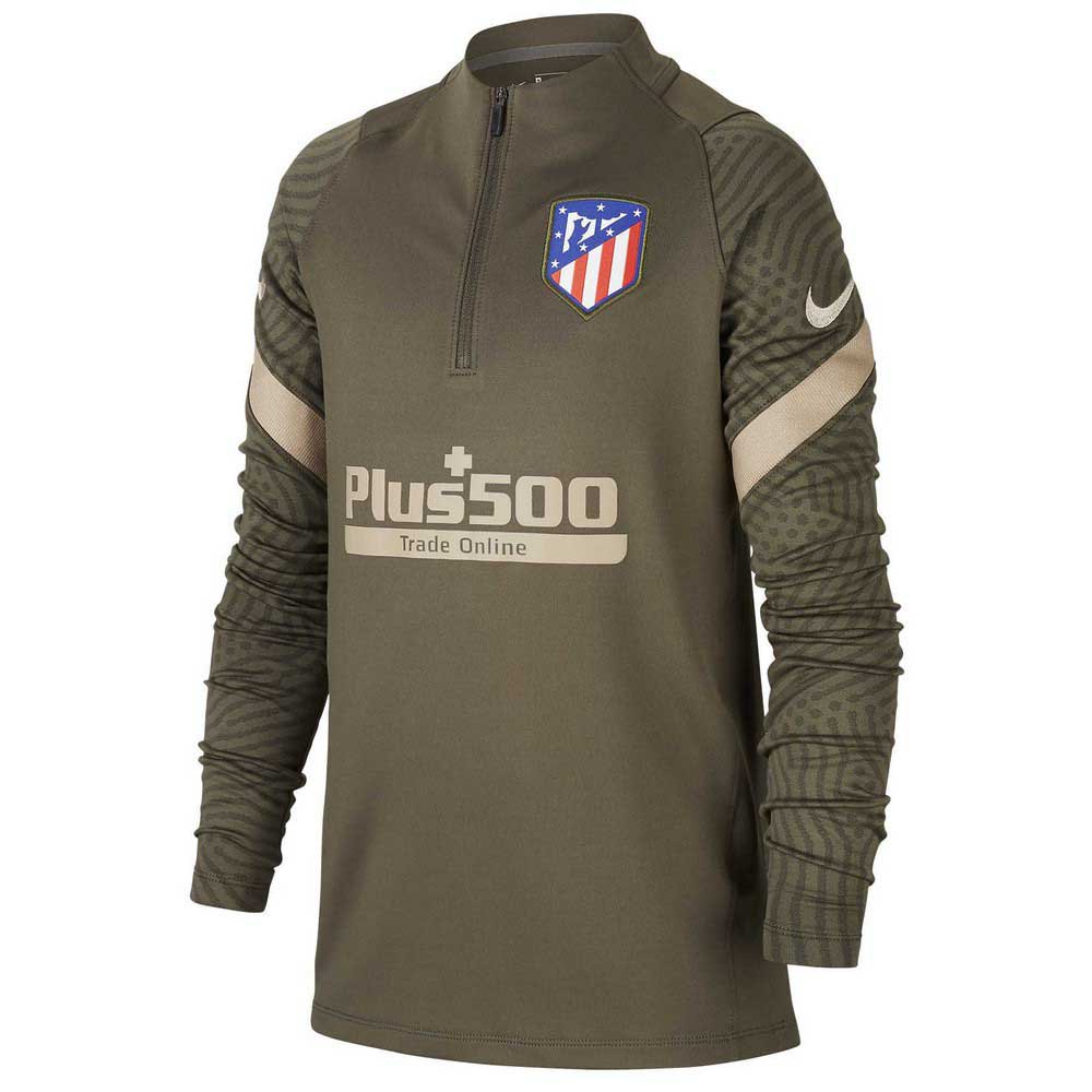 Nike Camiseta Atletico Madrid Dri Fit Strike Drill 20/21 Junior 8-9 Years Cargo Khaki / Cargo Khaki / Khaki / Khaki