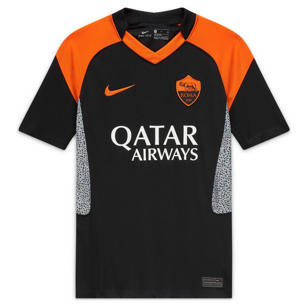 Nike Camiseta As Roma Tercera Equipación Breathe Stadium 20/21 Júnior 8-9 Years Black / Safety Orange / Safety Orange