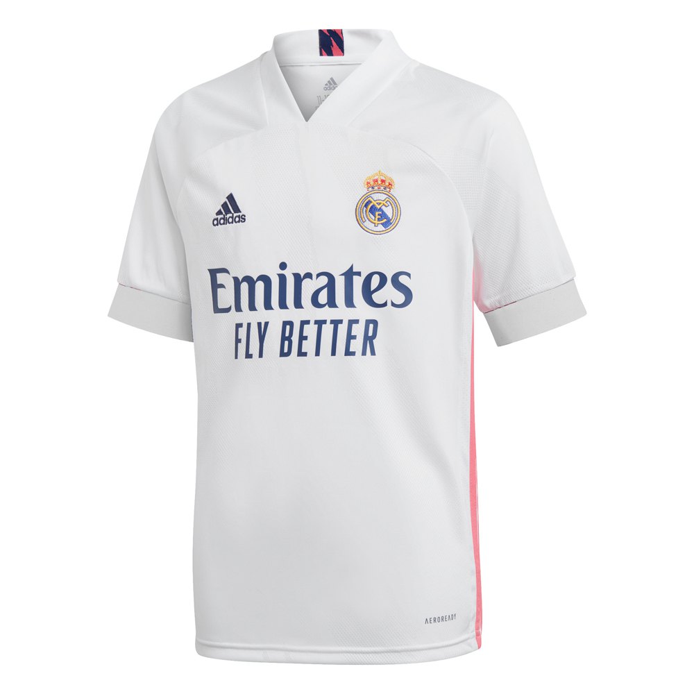 Adidas Camiseta Real Madrid Primera Equipación 20/21 Júnior White