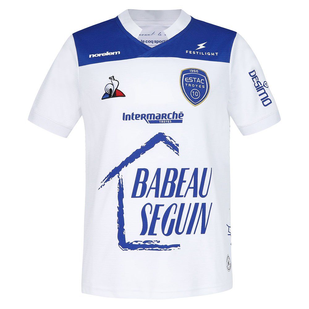 Le Coq Sportif Camiseta Estac Troyes Segunda Equipación 20/21 Júnior 10 Years New Optical White