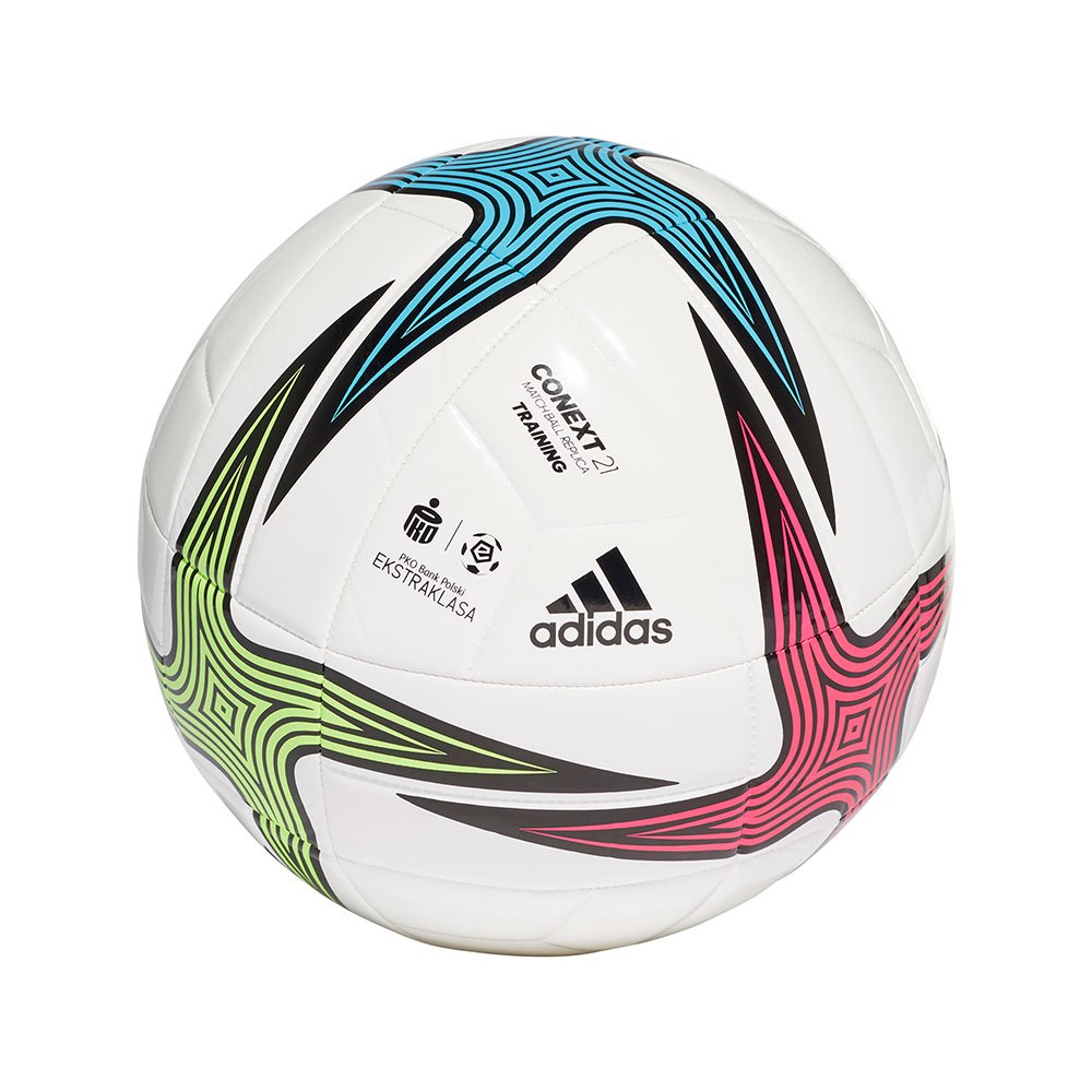 Adidas Balón Fútbol Ekstraklasa Training 5 White / Black / Shock Pink / Signal Green