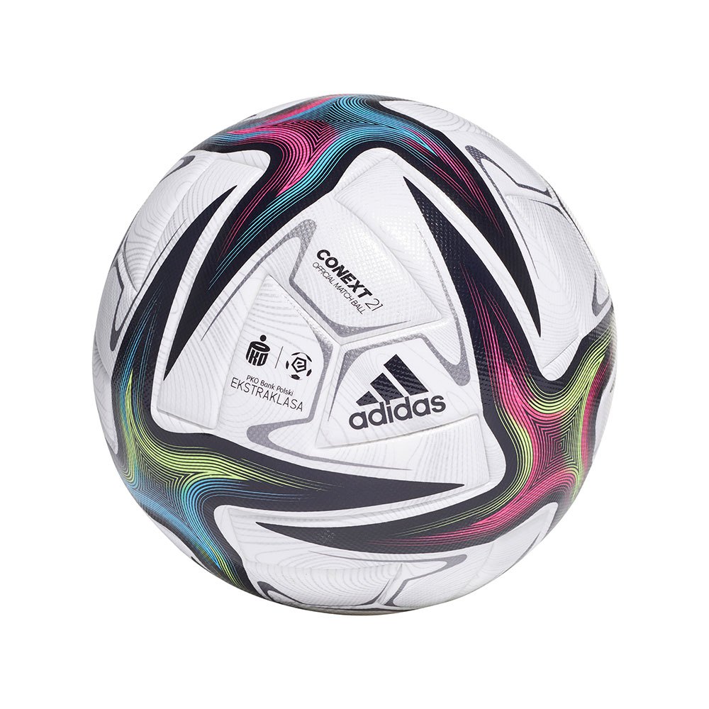 Adidas Balón Fútbol Ekstraklasa Pro 5 White / Black / Shock Pink / Signal Green