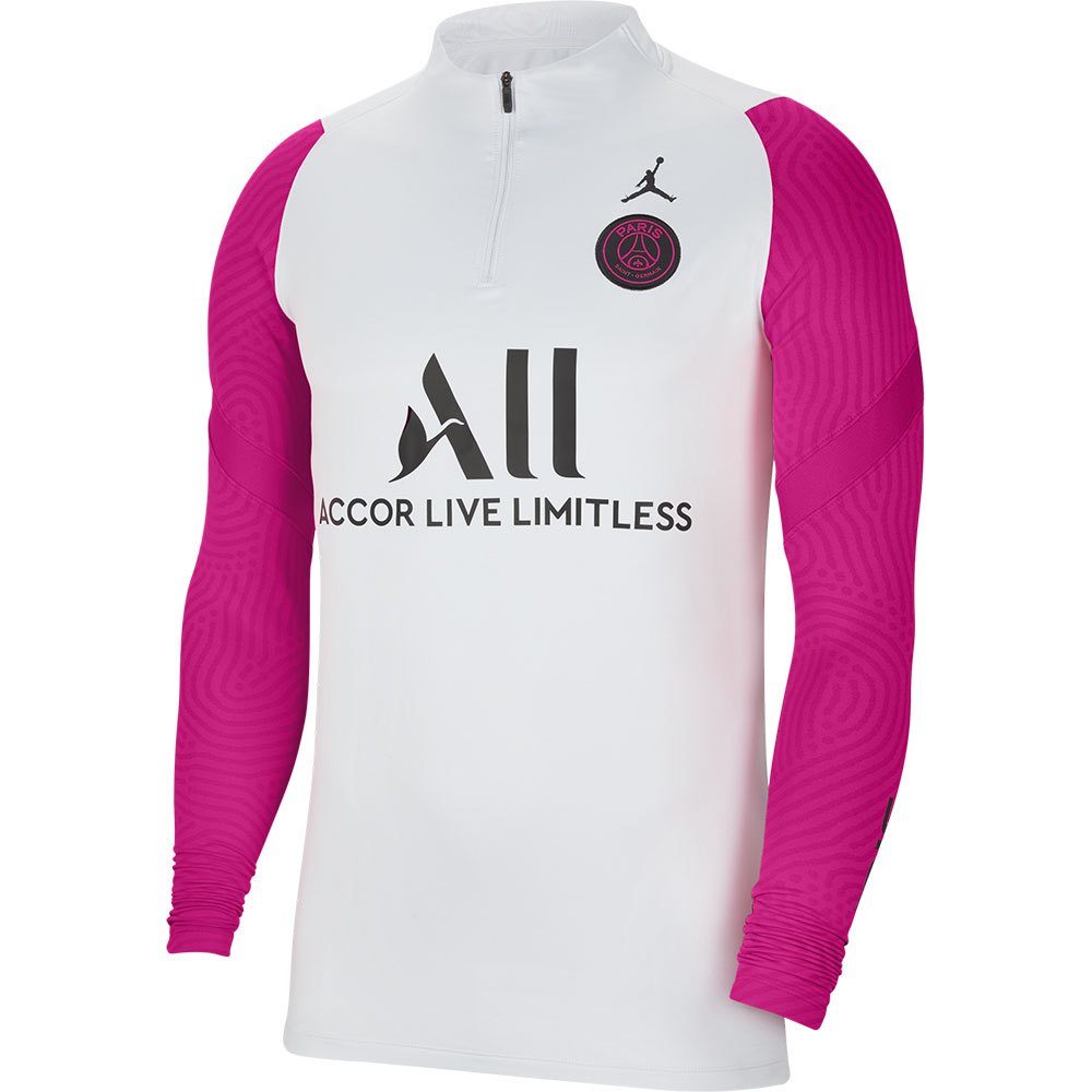 Nike Camiseta Paris Saint Germain Dri Fit Strike Drill 20/21 Pure Platinum / Hyper Pink / Black