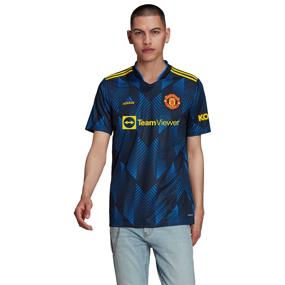 Adidas Camiseta Manga Corta Manchester United Fc 21/22 Tercera Equipación Glory Blue