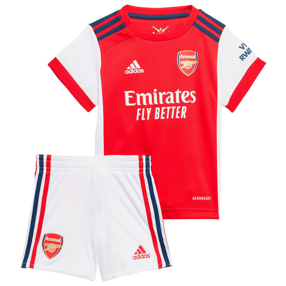 Adidas Mini Kit Arsenal Fc 21/22 Primera Equipación Bebé White / Scarlet