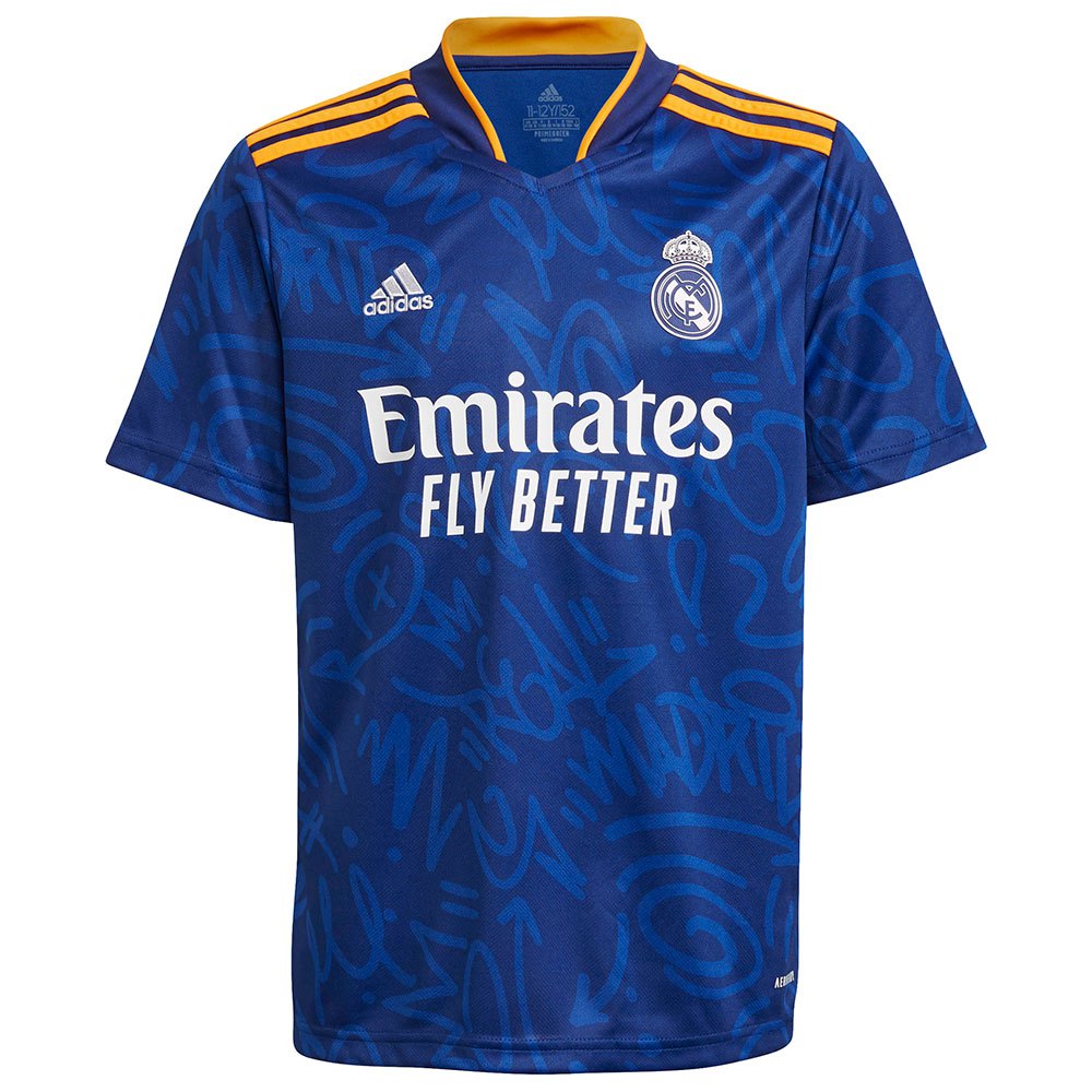 Adidas Camiseta Manga Corta Real Madrid 21/22 Segunda Equipación Junior Victory Blue