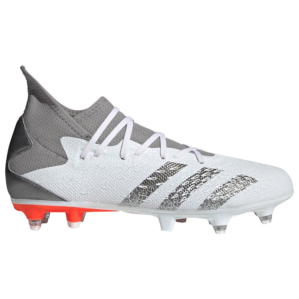 Adidas Botas Futbol Predator Freak.3 Sg Ftwr White / Iron Metalic / Solar Red