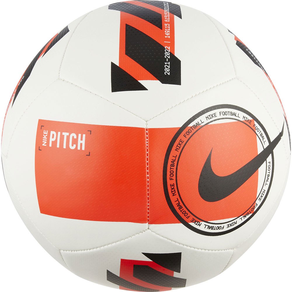Nike Balón Fútbol Pitch 5 White / Bright Crimson / Black