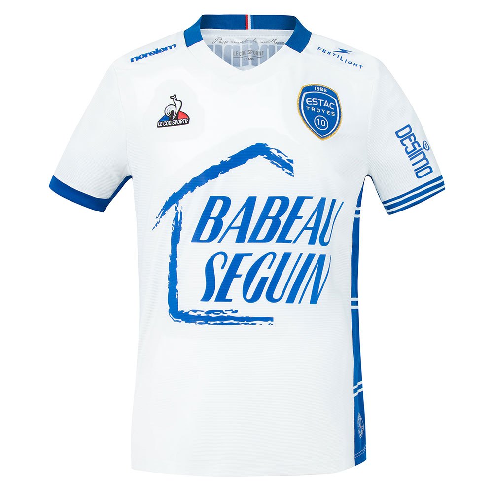 Le Coq Sportif Camiseta Estac Segunda Equipación Sponsor Junior 10 Years New Optical White / Blue Electro