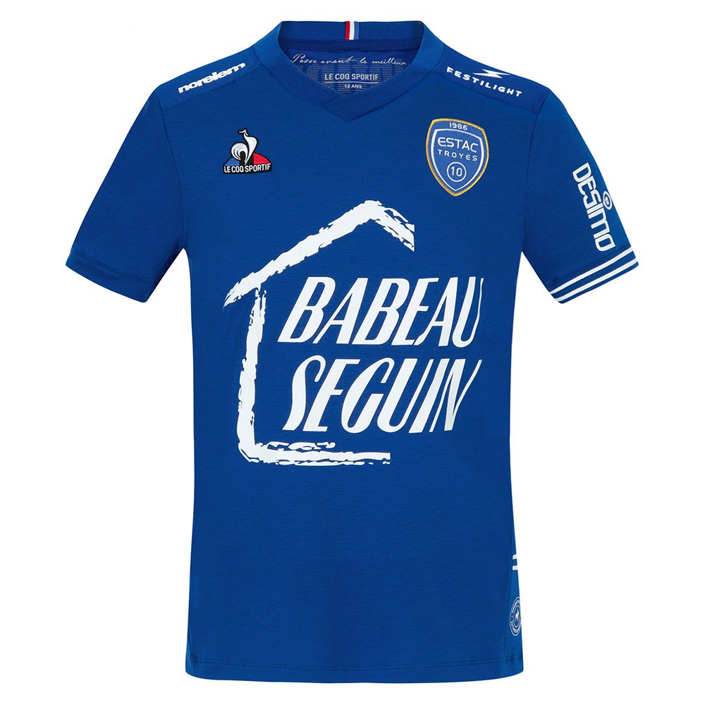 Le Coq Sportif Camiseta Estac Primera Equipación Sponsor Junior 10 Years Electro Blue