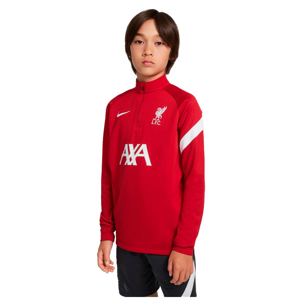 Nike Camiseta Manga Larga Liverpool Fc Academy Pro Drill 21/22 Junior 13-15 Years Gym Red / White