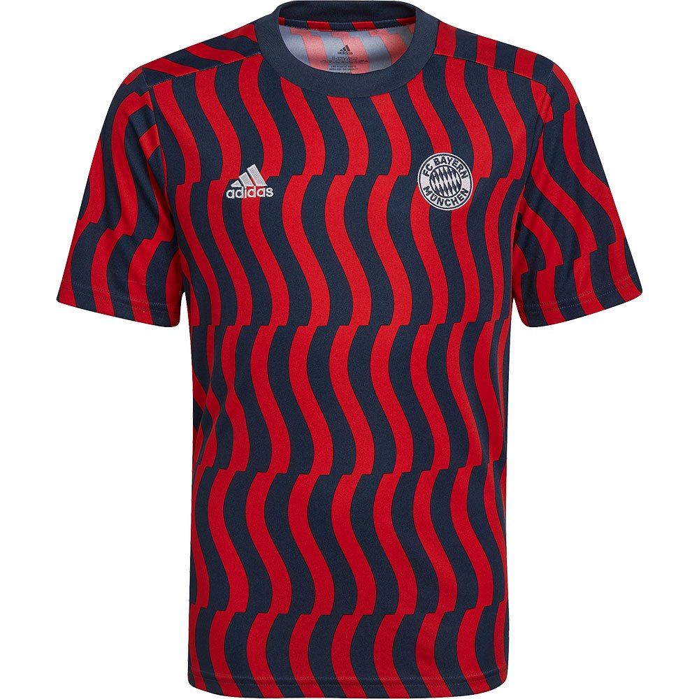 Adidas Camiseta Manga Corta Bayern Munich 21/22 Junior Crew Navy / Scarlet