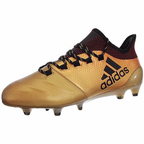 Adidas Botas Futbol X 171 Fg Leather Golden / Black