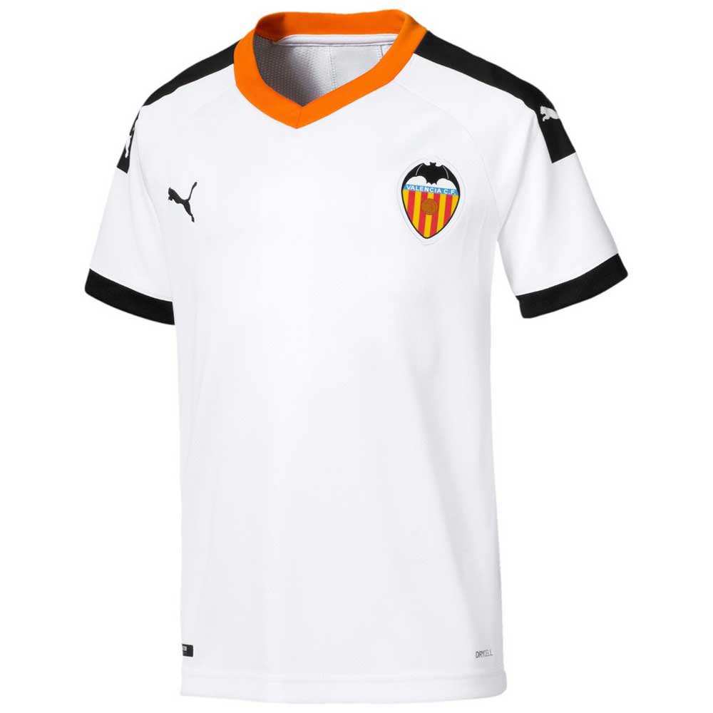 Puma Camiseta Valencia Cf Primera Equipación 19/20 Júnior Puma White / Puma Black / Vibrant Orange