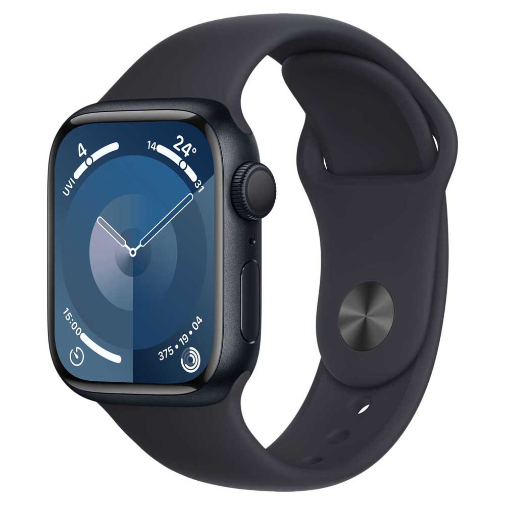 Apple Watch Series 9 GPS 41 mm aluminio negro correa deportiva medianoche M/L