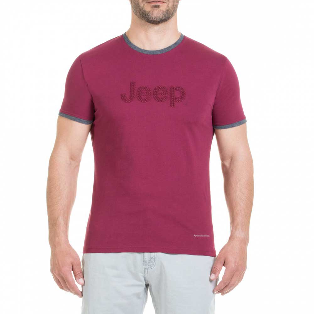 jeep o100795r077 short sleeve t-shirt rouge xl homme