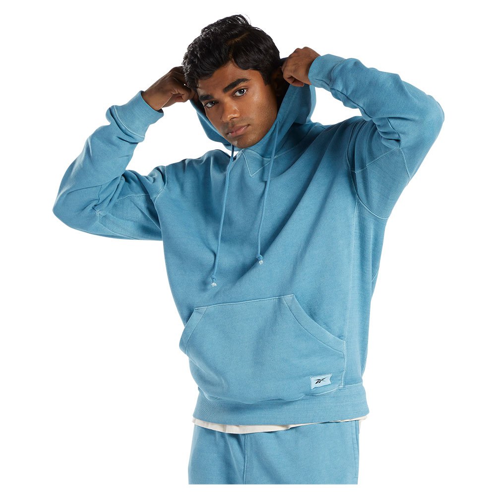 reebok classics natural dye hoodie bleu m homme