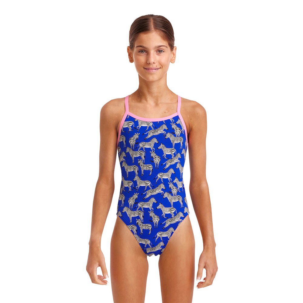 funkita single strap prance party swimsuit bleu 12 years fille