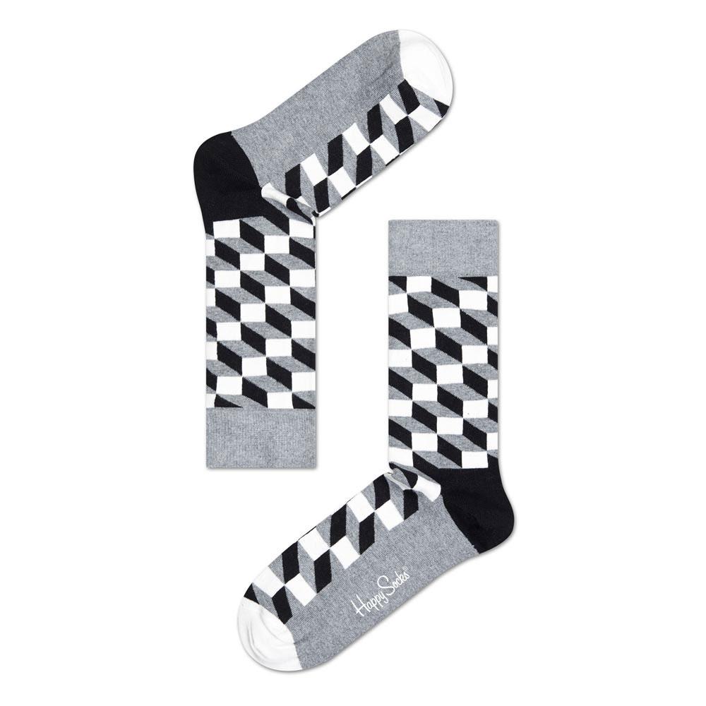 Happy Socks Filled Optic EU 36-40 Grey / Black / White