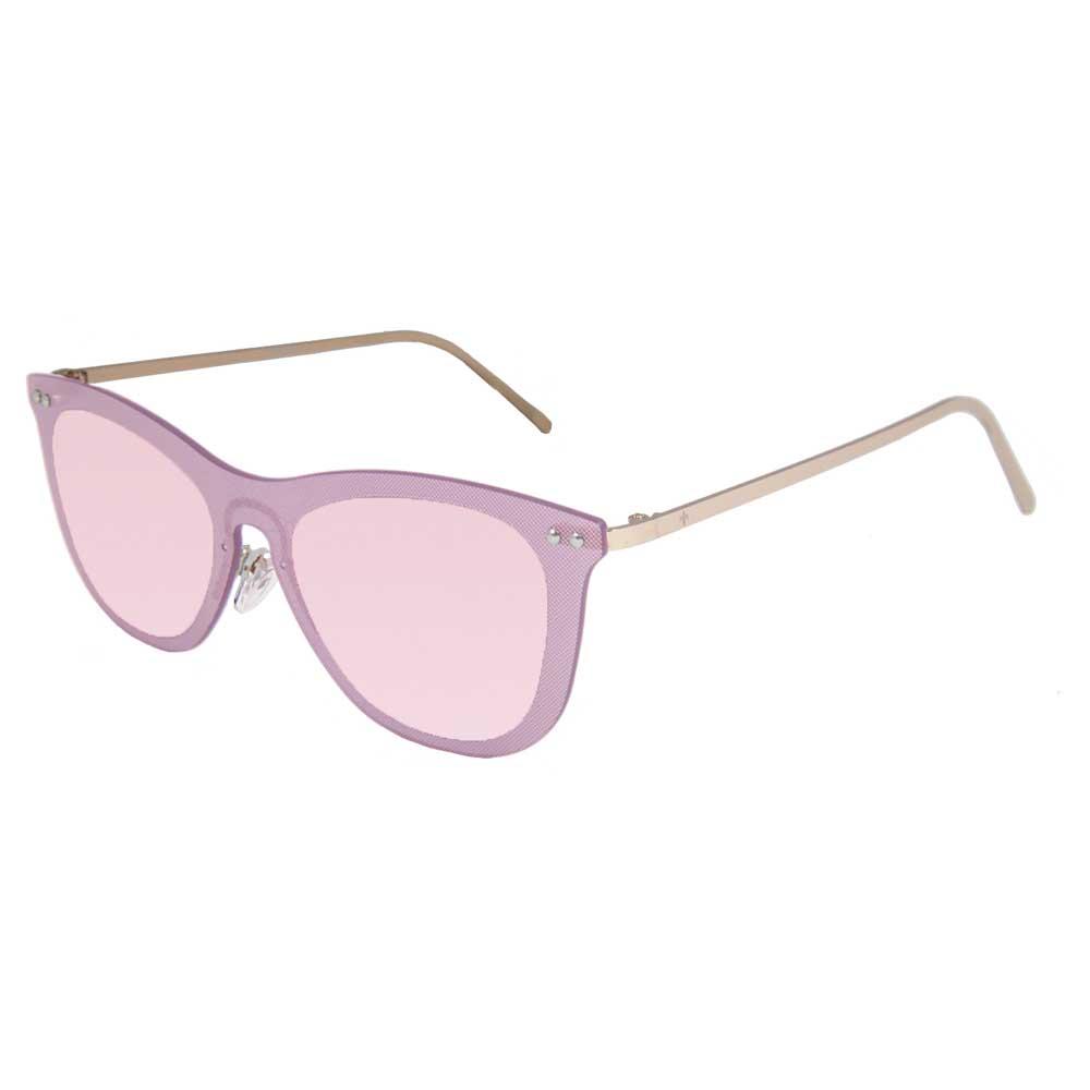 Lenoir Eyewear Saint Tropez CAT3 Space Flat Revo Pink Lens With Matte Gold Temple