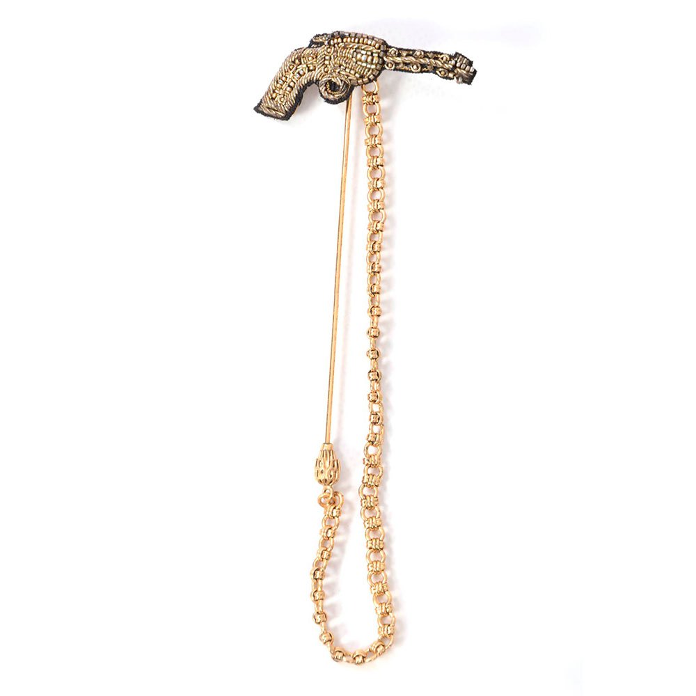 Dolce & Gabbana 725552 Jewel Gun Brooch One Size Gold