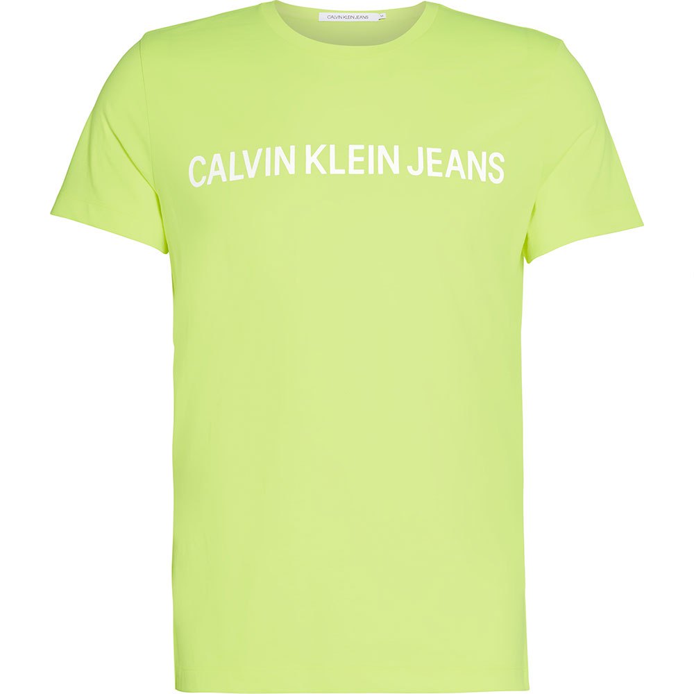 Calvin Klein Jeans Institutional Logo Slim Tee M Safety Yellow