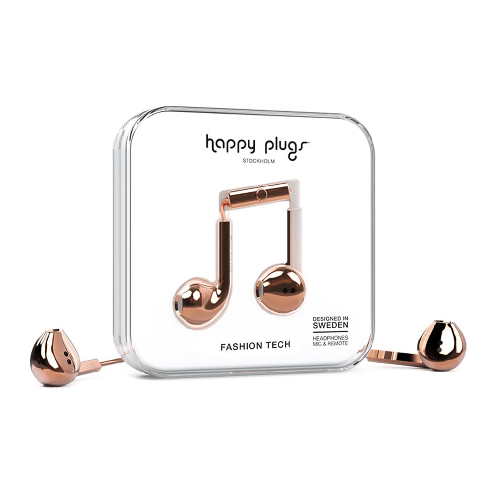 Happy Plugs Earbud Plus Wired One Size Rose Gold