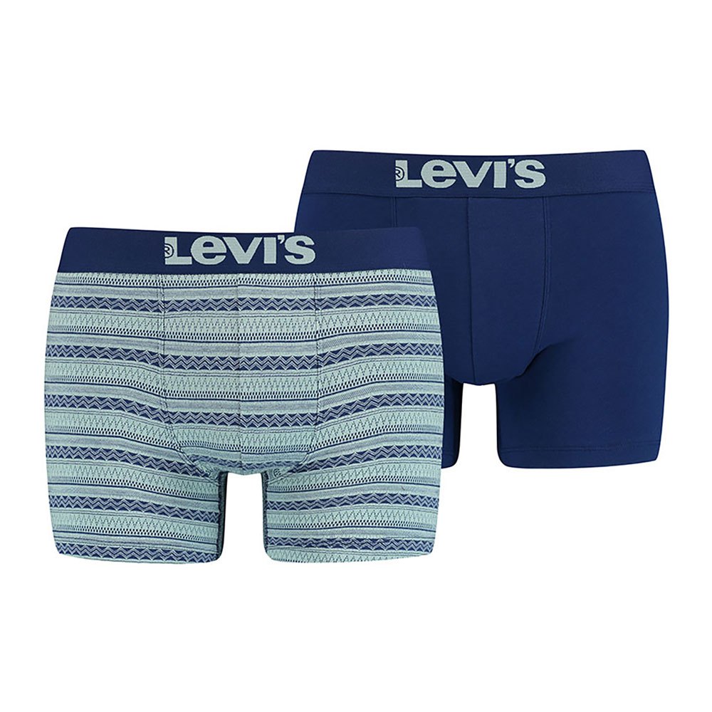 Levi´s ® Nineties Knit Yd Boxer Brief 2 Pack XXL Blue