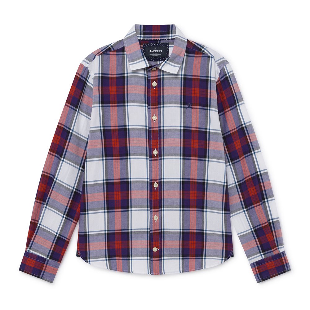 Hackett Nvy Mlt Flannel Plaid Youth 9 Years White / Multi