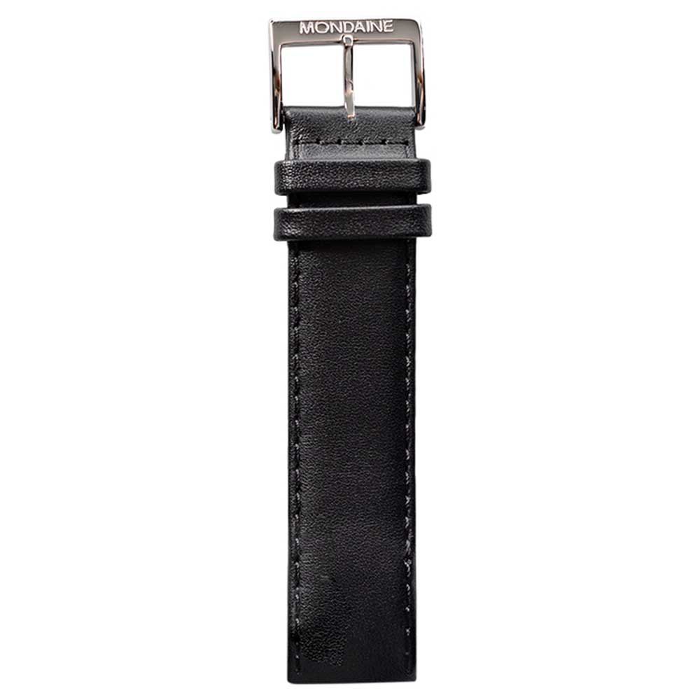Mondaine Genuine Leather Strap For Retro Style 20 mm Black