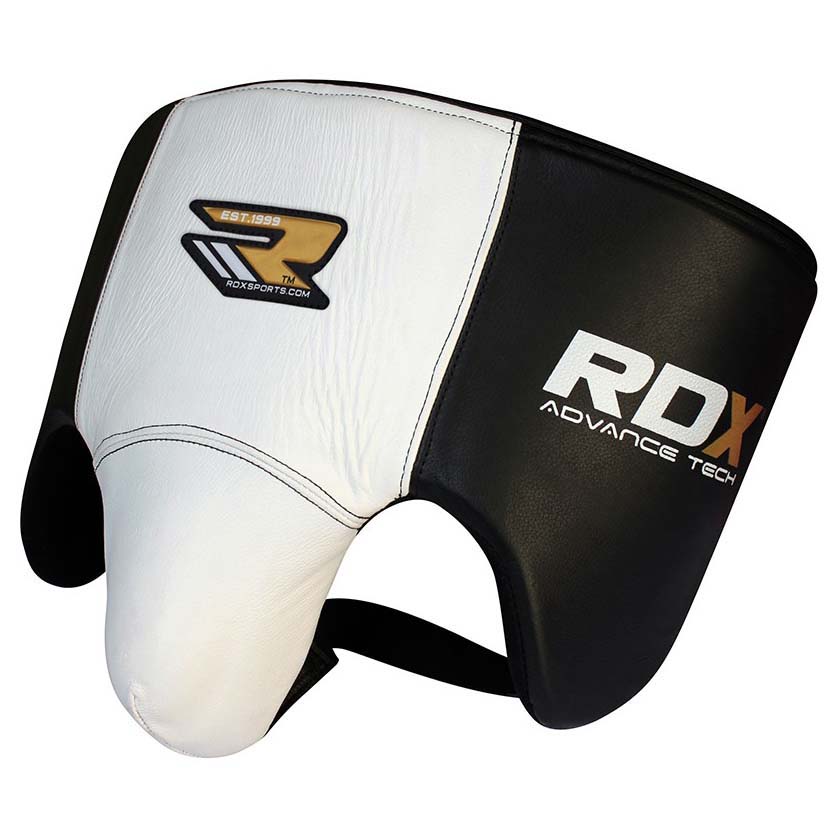 Rdx Sports Groin Guard Leather New S White / Black
