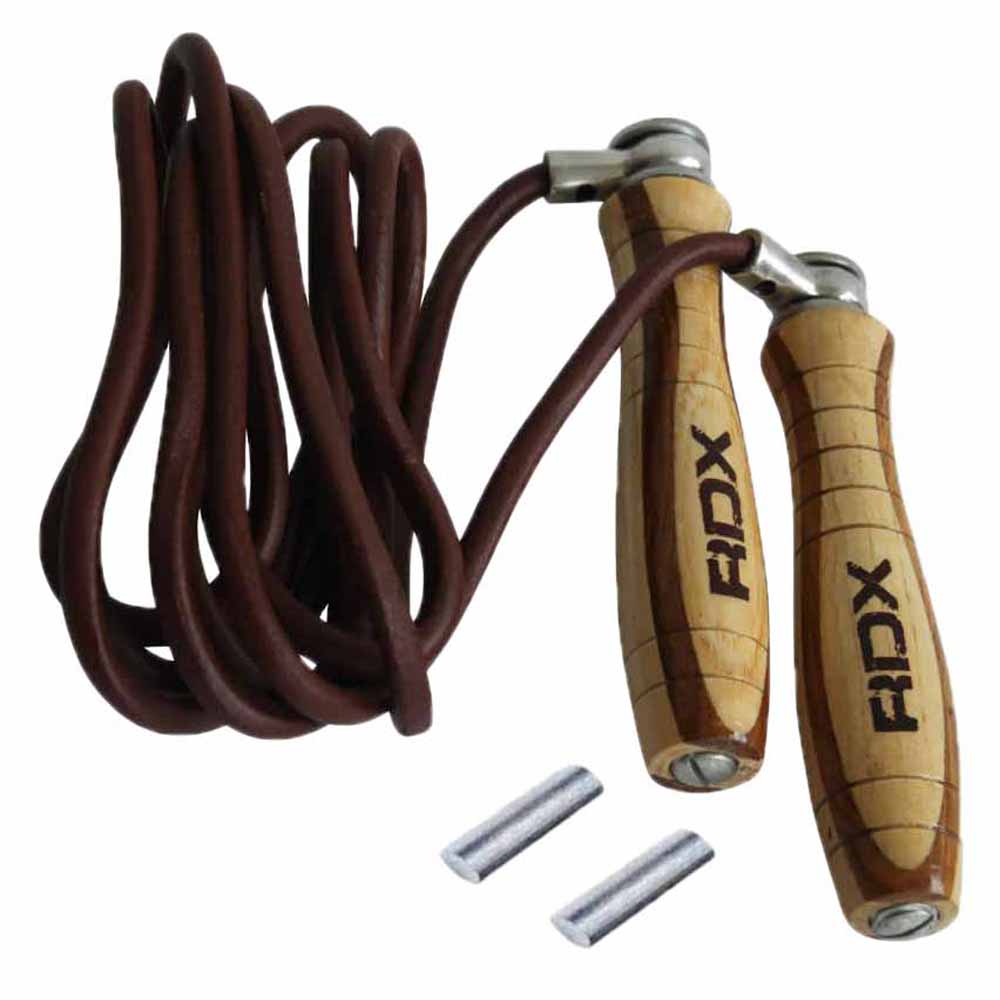 Rdx Sports Skipping Rope Leather 2 Tones One Size Brown
