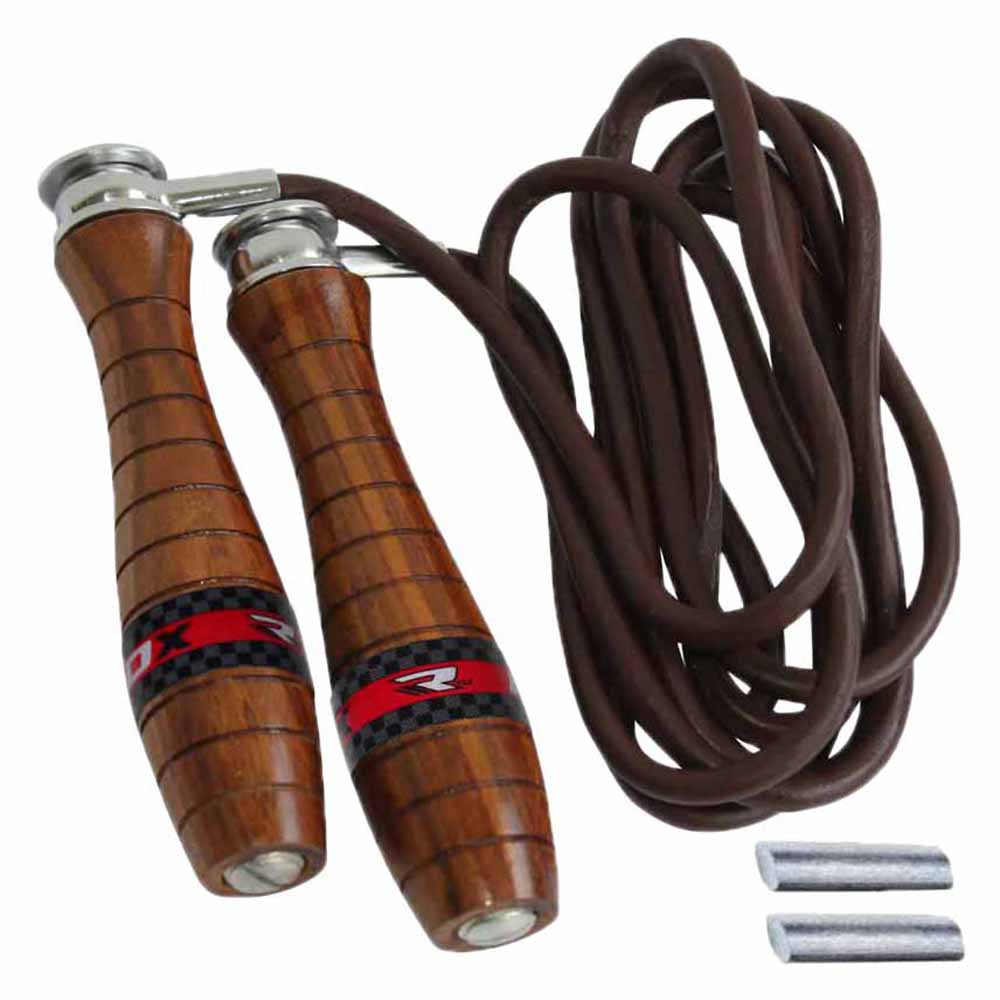 Rdx Sports Skipping Rope Leather Pro New One Size Brown