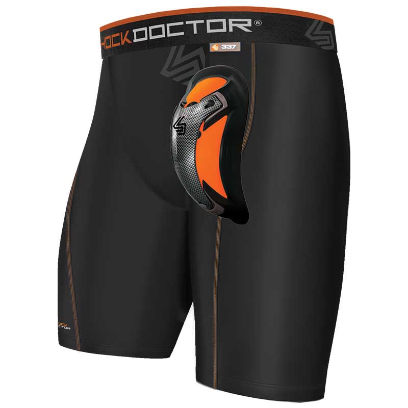 Shock Doctor Ultra Compression Boy Orange,Noir XL