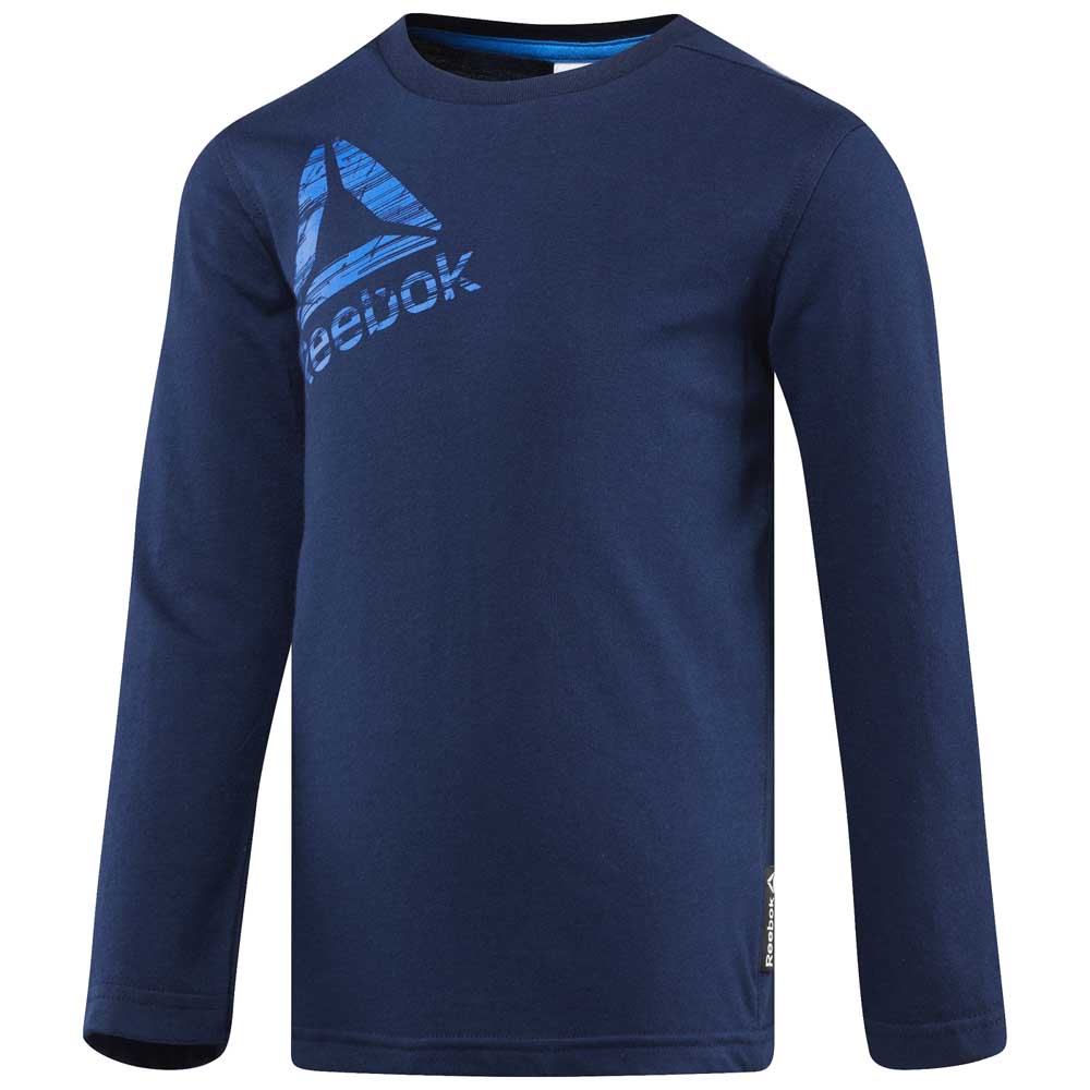 Reebok Boys Essentials Long Sleeve T-shirt Bleu 5 Years Garçon