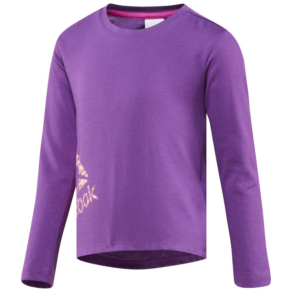 Reebok Girls Essentials Long Sleeve T-shirt Violet 7-8 Years Garçon