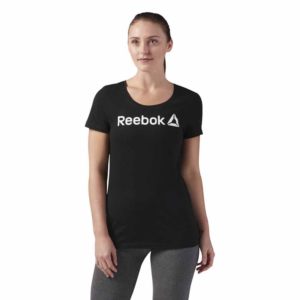Reebok Linear Read Scoop Short Sleeve T-shirt Noir S Femme
