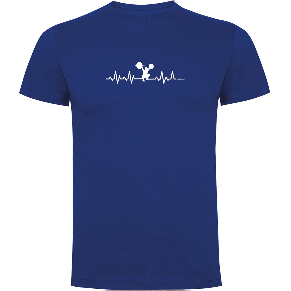 Kruskis Fitness Heartbeat Short Sleeve T-shirt Bleu S Homme