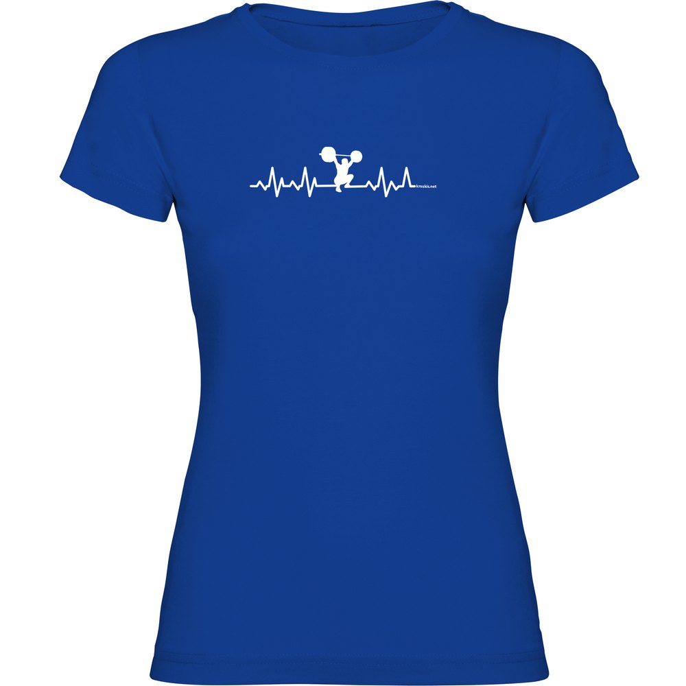 Kruskis Fitness Heartbeat Short Sleeve T-shirt Bleu L Femme