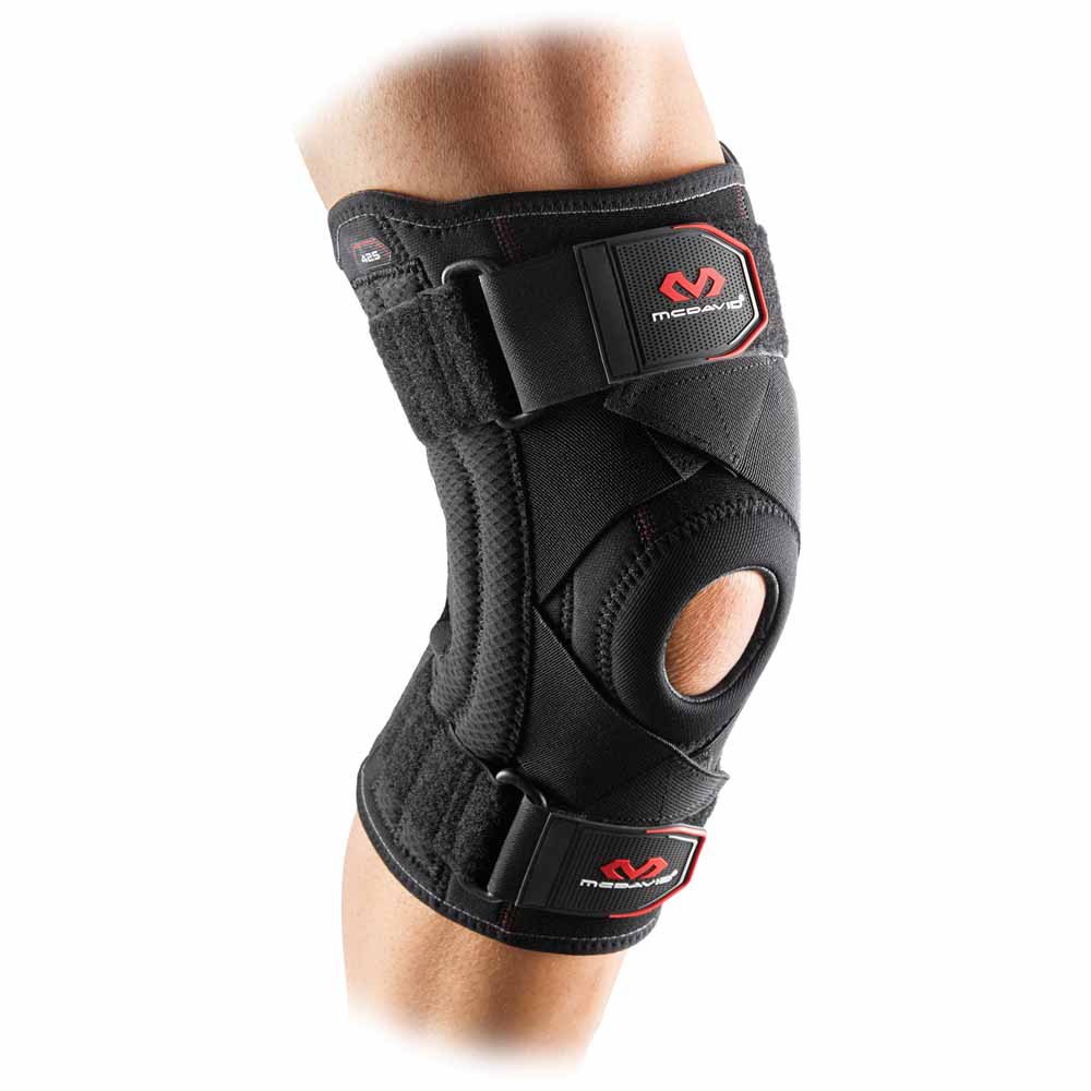 Mc David Knee Support With Stays And Cross Straps L Black