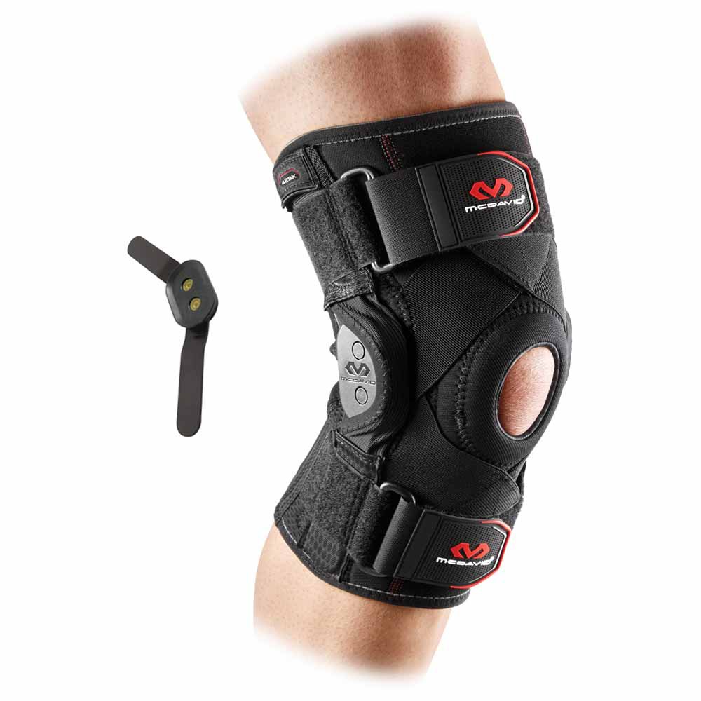Mc David Knee Brace With Polycentric Hinges And Cross Straps L Black