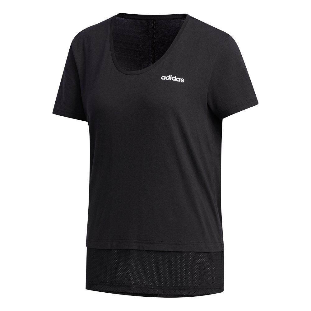 Adidas Essentials Material Mix Short Sleeve T-shirt Noir XS Femme