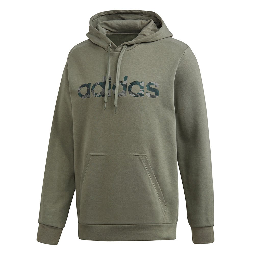 Adidas Essentials Camo Linear Hoodie Vert M